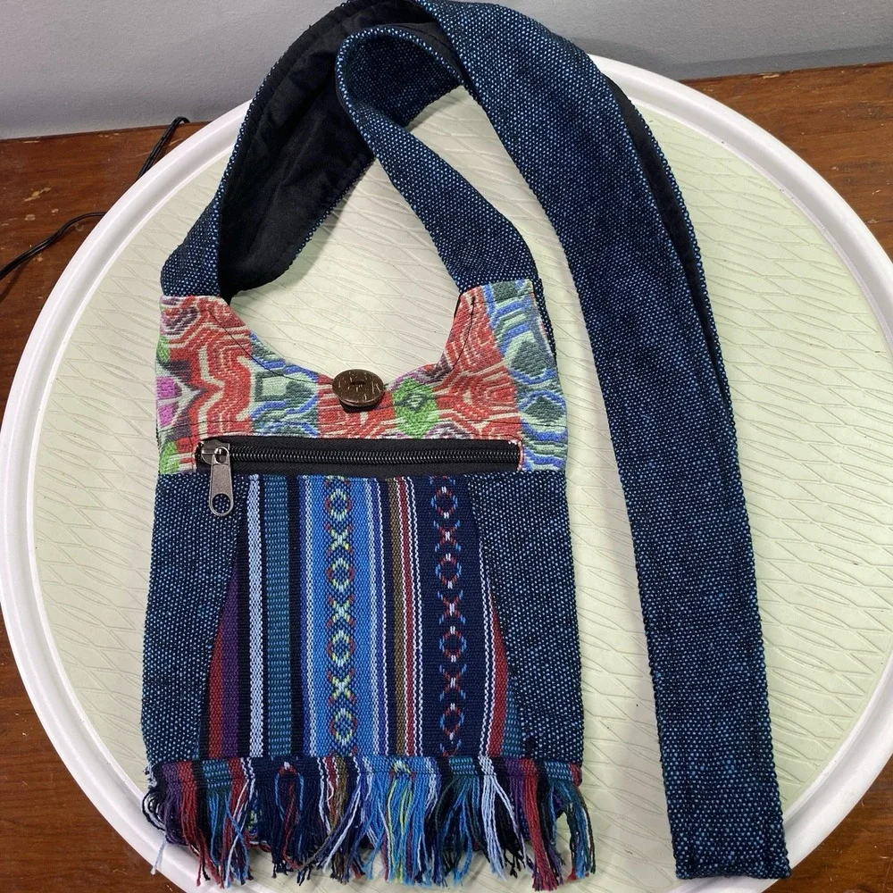 Flying High Foot‎ Path Trading Co. Hippie Boho Purse Bag Colorful Nepal